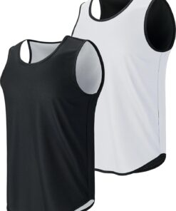 Liberty Pro Men's Lightweight Reversible Rec Tanks, Mesh Basketball Jerseys Athletic Quick Dry Shirts Team Scrimmage Uniforms
