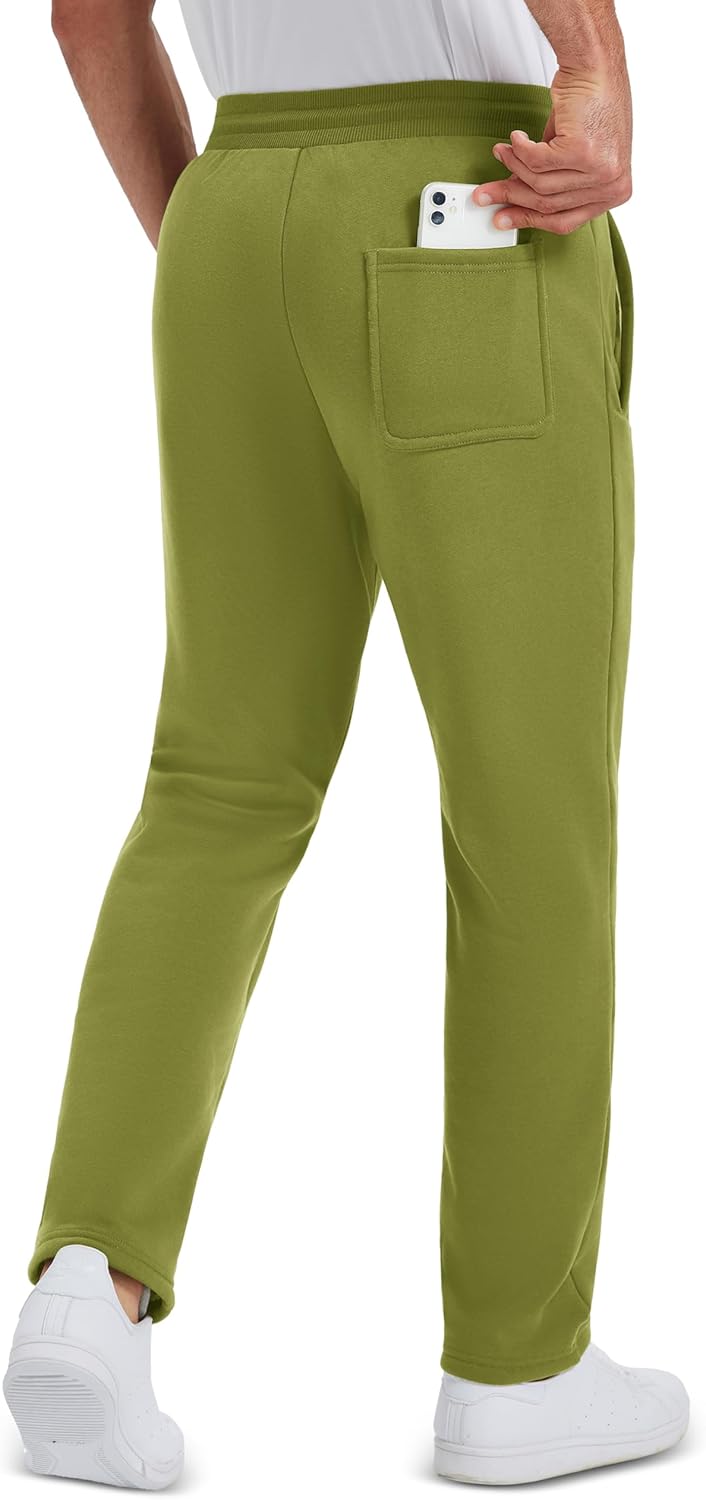 MAGCOMSEN Men's Winter Fleece Pants Sherpa Lined Sweatpants Thermal Warm Thicken Pants Active Joggers with 3 Pockets - Image 6