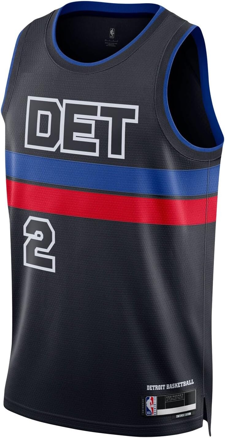 Outerstuff Cade Cunningham Detroit Pistons NBA Kids Youth 8-20 Black Statement Edition Swingman Jersey - Image 2