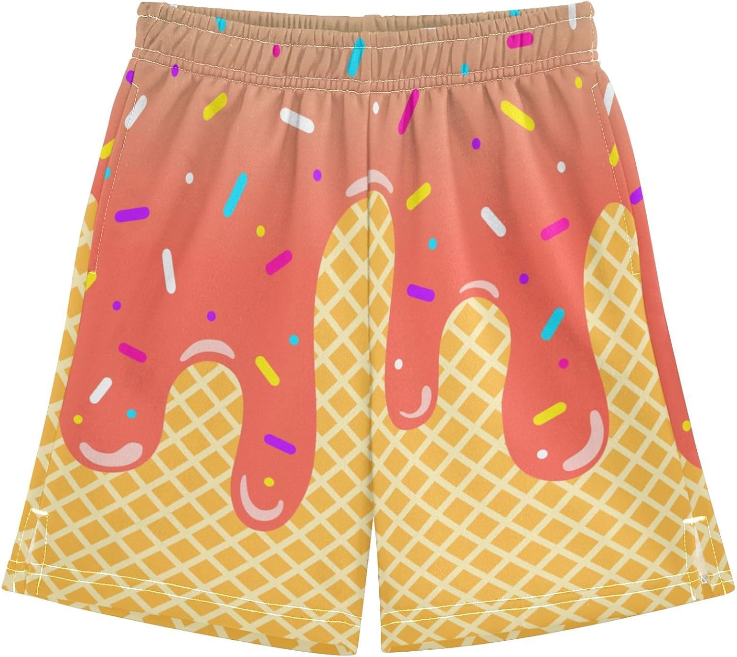Boys Athletic Shorts Basketball Shorts Ice Cream Hiking Gym Shorts with Pocket for Outdoor Activity 7-15Y - Image 24