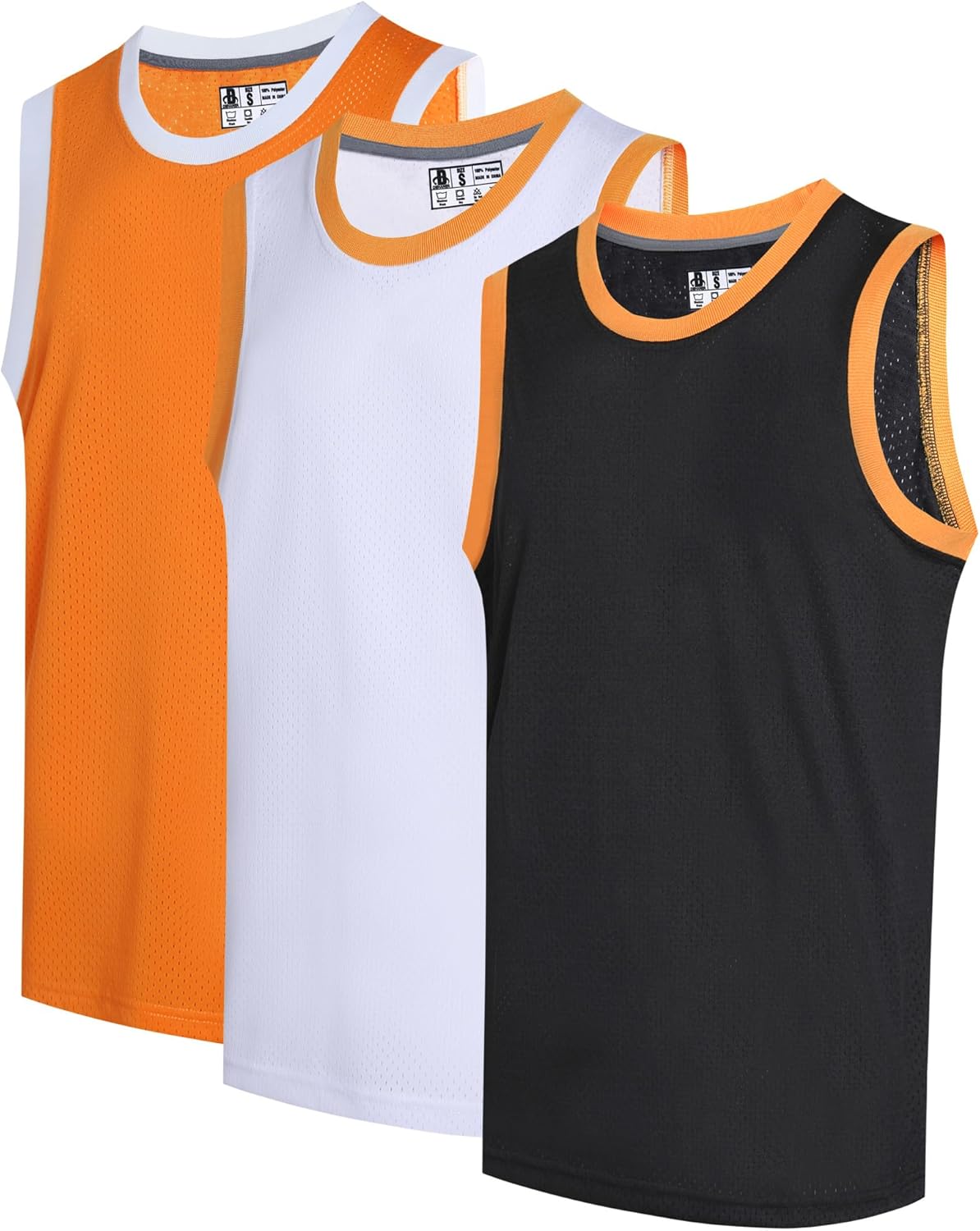 3 Pack Men's Blank Basketball Jerseys Mesh Performance Athletic Team Sports Uniforms Bulk Shirts - Image 9