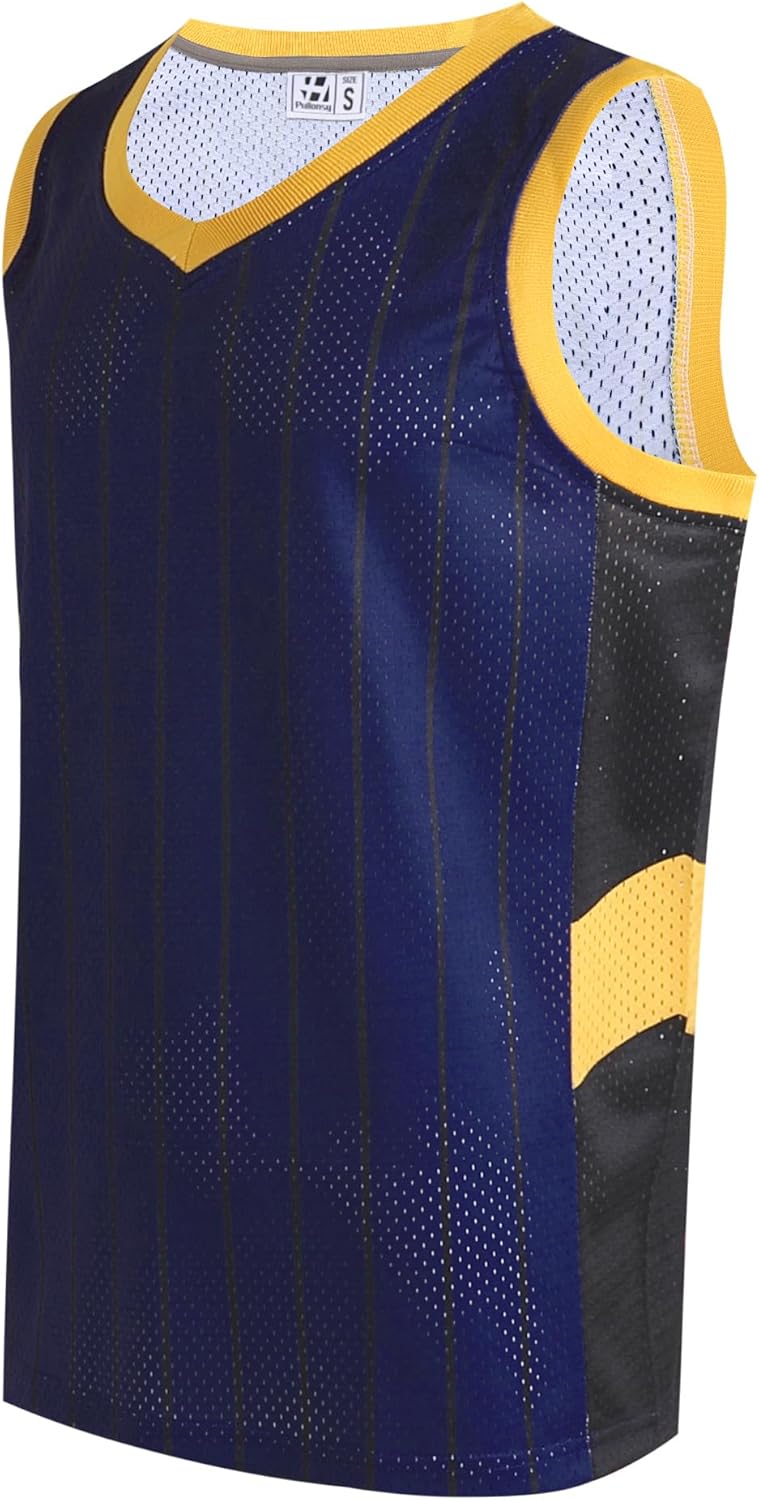 Pullonsy Men's Mesh Athletic Basketball Jersey V-Neck Hip Hop Sports Shirts Fans Tank Top - Image 7