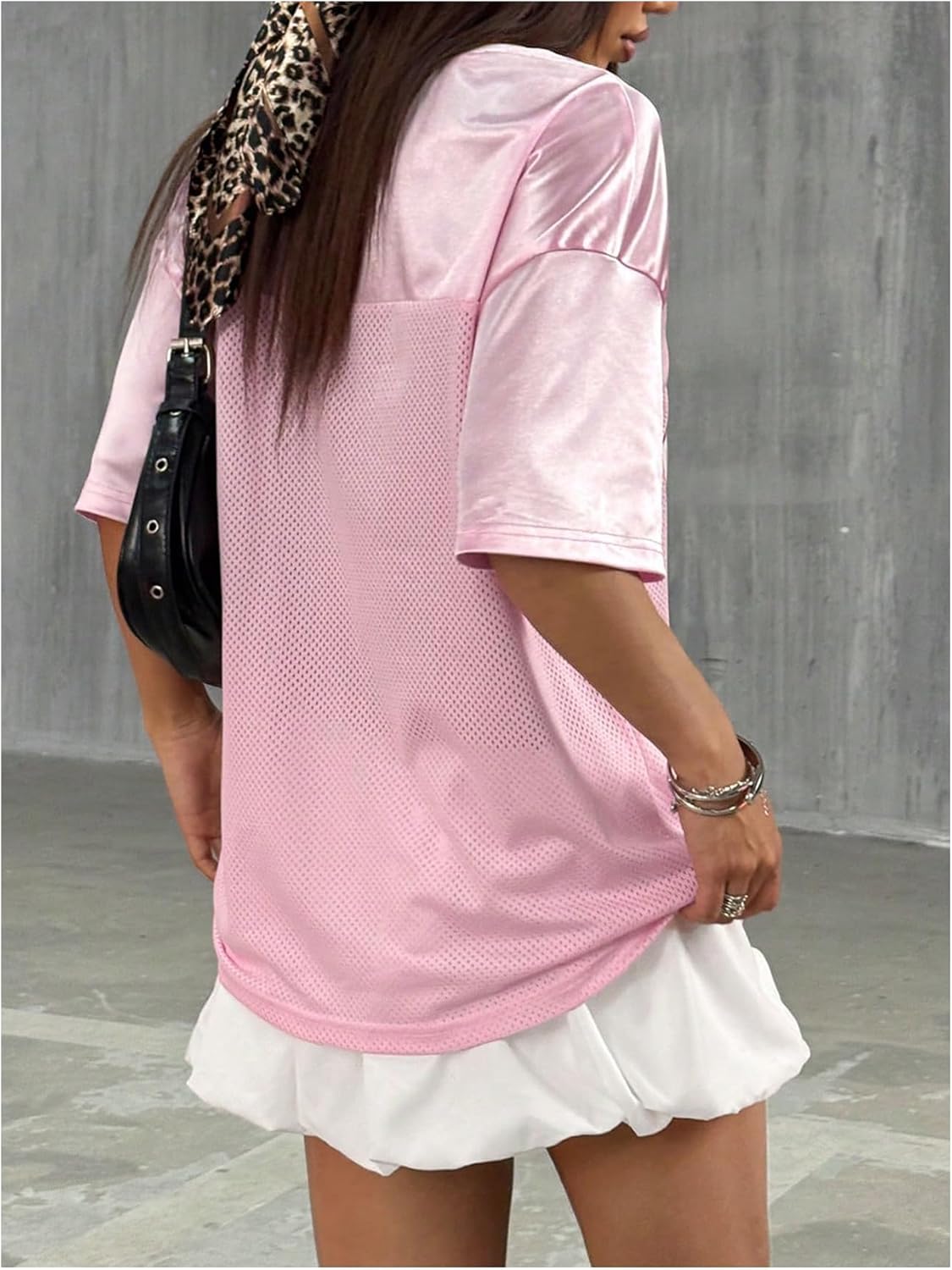 Floerns Women's Camo Print Team Sports T Shirts V Neck Basketball Jersey Tee Shirts - Image 2