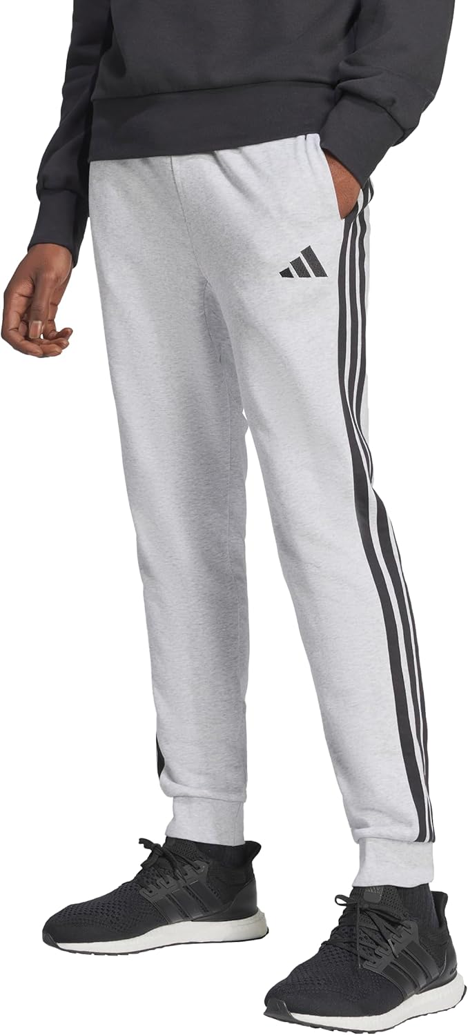 adidas Men's Essentials 3-Stripes French Terry Pants - Image 8