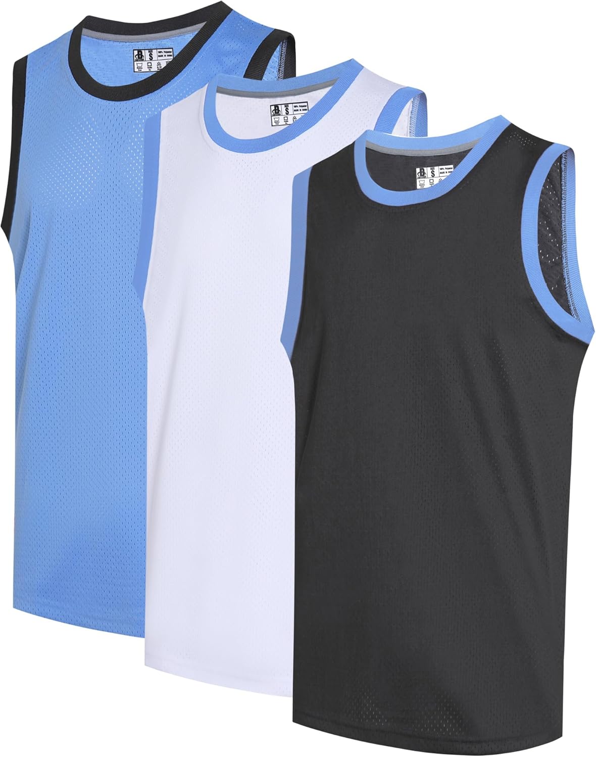 3 Pack Men's Blank Basketball Jerseys Mesh Performance Athletic Team Sports Uniforms Bulk Shirts - Image 8