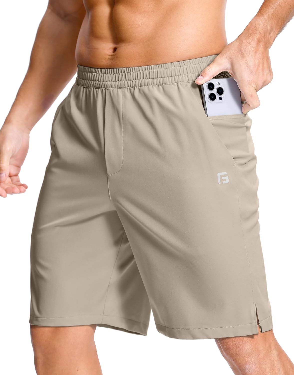 GGJ Men's Lightweight Athletic Shorts with Zipper Pockets 7"/5"/9" Gym Workout Running Quick Dry Tennis Shorts for Men - Image 39