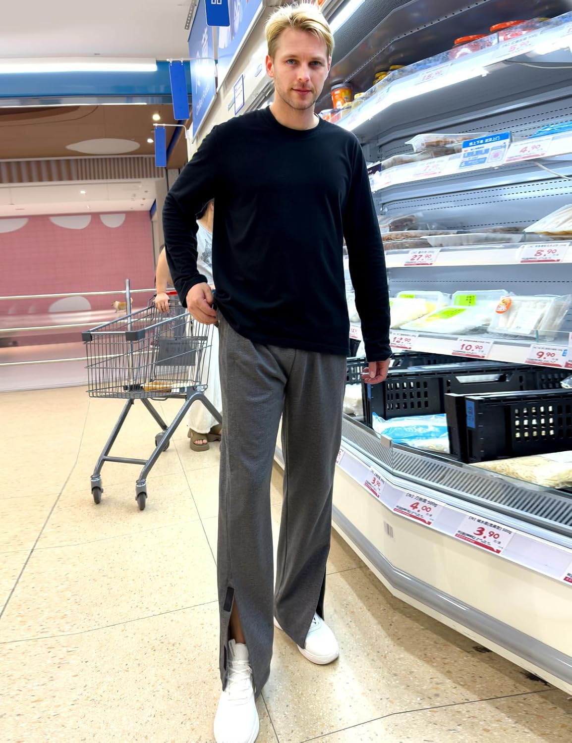 Men's Post Surgery Pants Open Bottom Easy Side Tear Away Pants for Men Sweatpants Loose Fit Post Surgery Pant with Pockets - Image 4