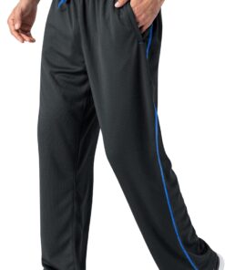 MAGNIVIT Men's Lightweight Sweatpants Loose Fit Open Bottom Mesh Athletic Pants with Zipper Pockets