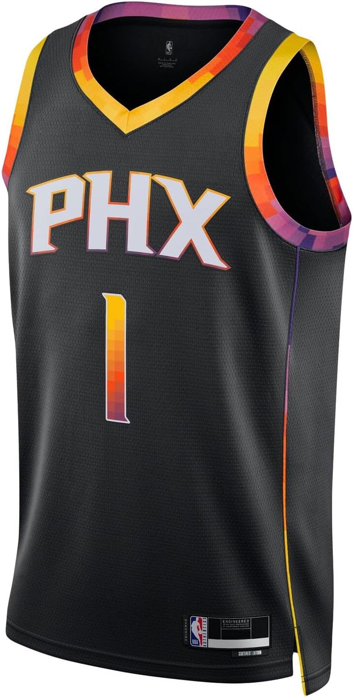 Devin Booker Phoenix Suns NBA Kids Youth 8-20 Black Statement Edition Swingman Jersey - Image 2