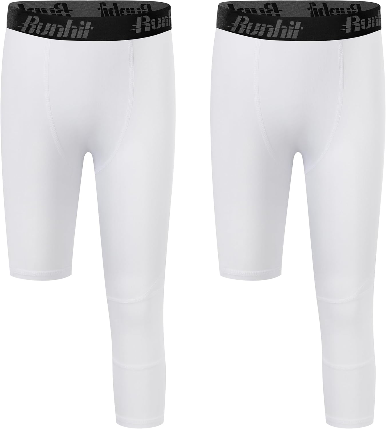 Runhit 3/4 One Leg Boys Compression Leggings,Athletic Tights Basketball Compression Pants,Youth Boys Base Layer Pants - Image 10