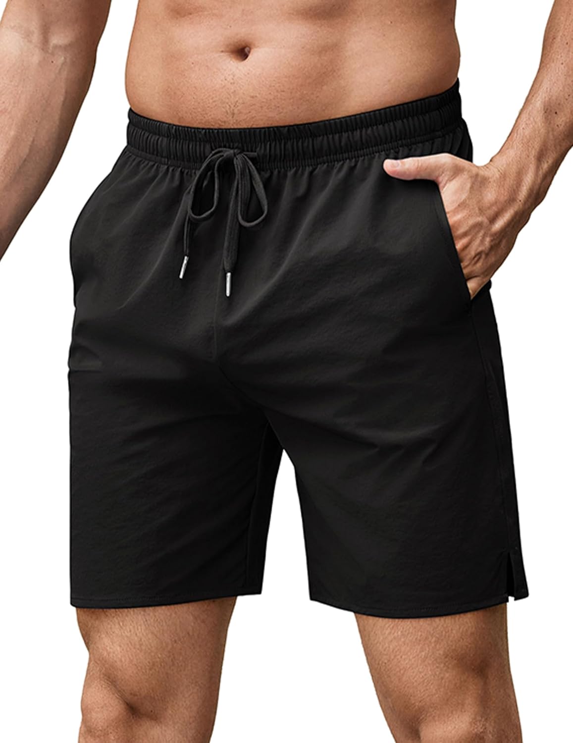COOFANDY Men's Athletic Running Shorts 7" Quick Dry Lightweight Workout Gym Basketball Hiking Shorts with Pockets