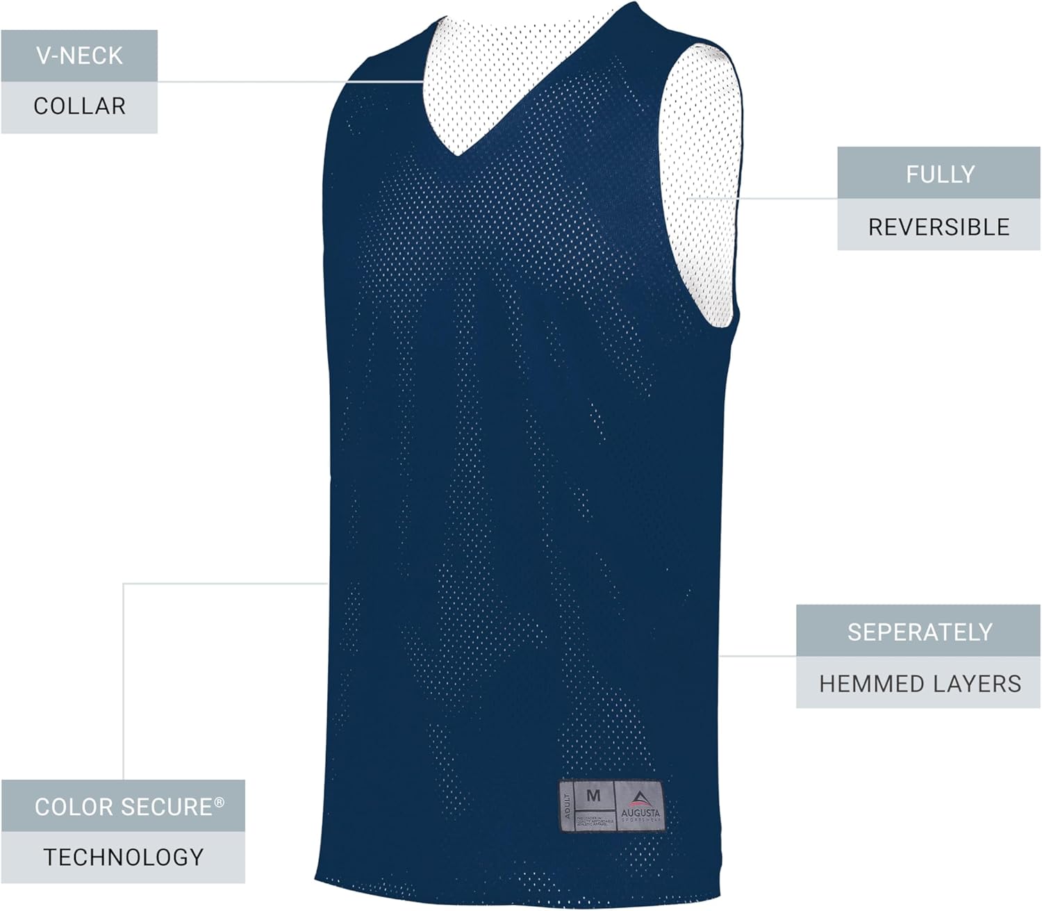 Augusta Sportswear Youth Tricot Mesh Reversible 2.0 Jersey - Image 4