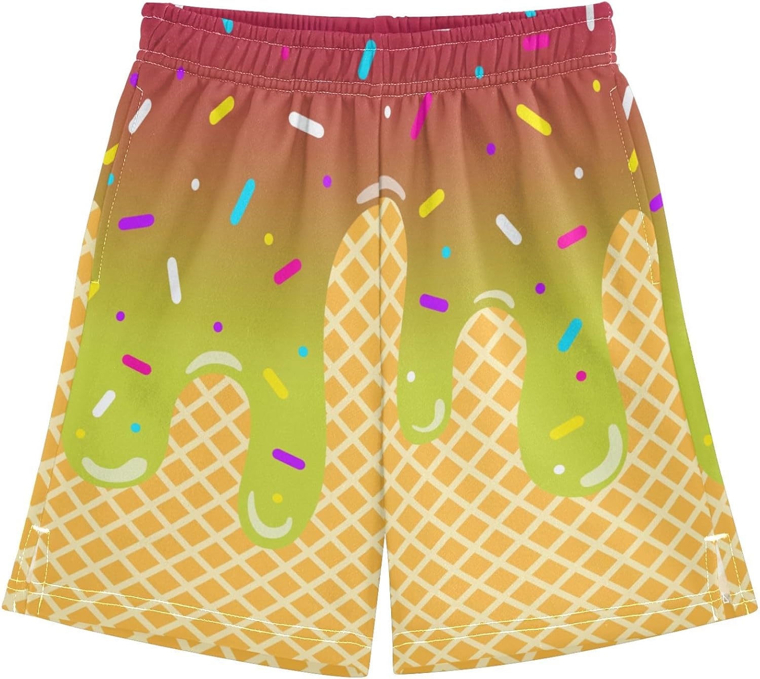 Boys Athletic Shorts Basketball Shorts Ice Cream Hiking Gym Shorts with Pocket for Outdoor Activity 7-15Y - Image 27
