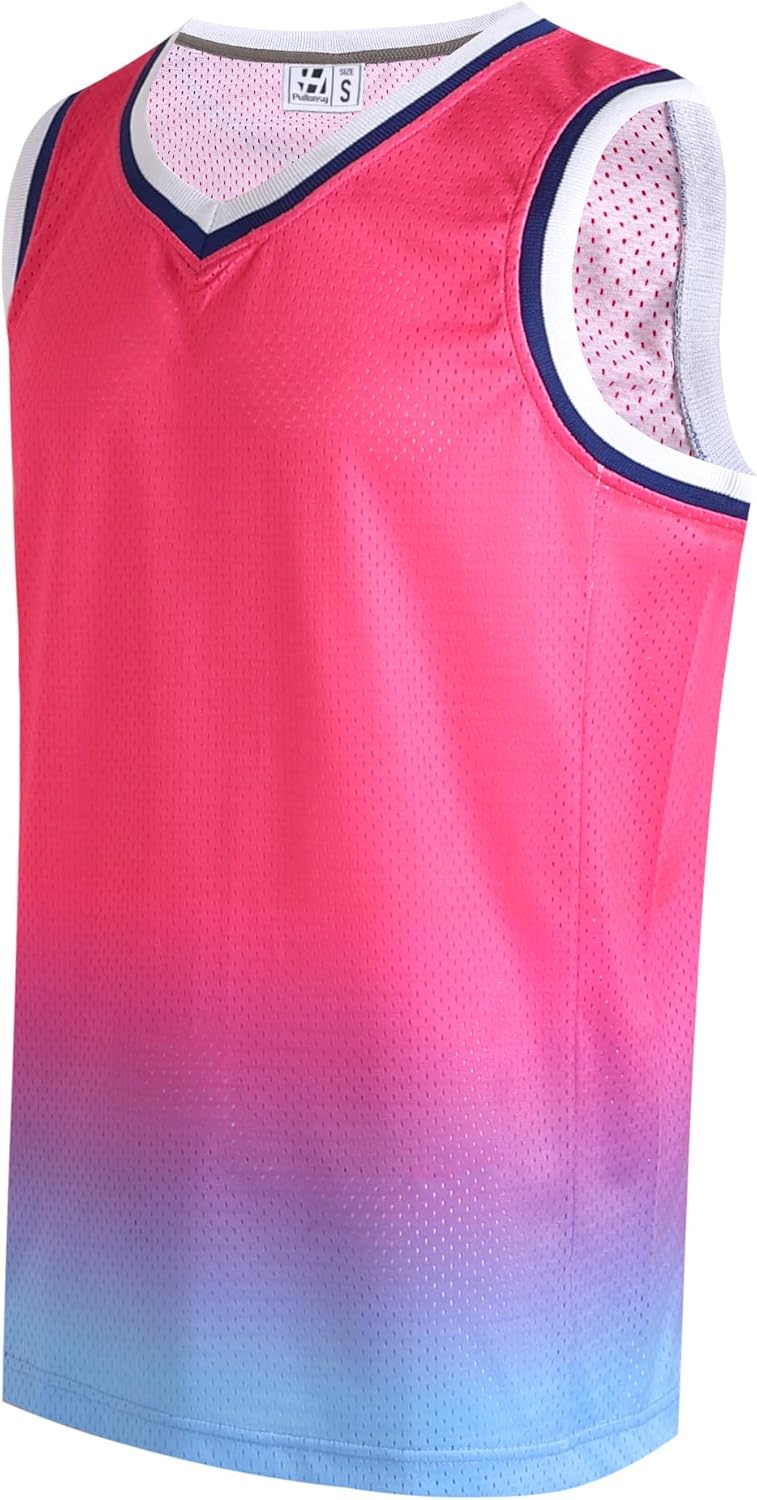 Pullonsy Men's Mesh Athletic Basketball Jersey V-Neck Hip Hop Sports Shirts Fans Tank Top - Image 8