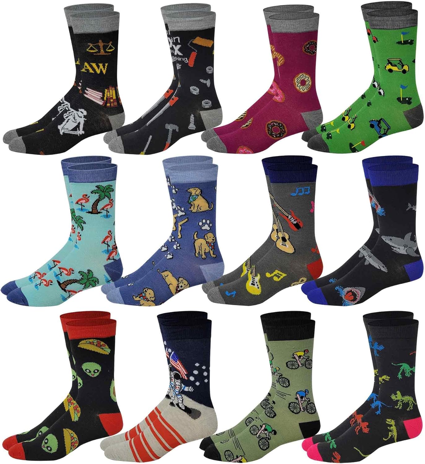 Different Touch Men Colorful Fashion Design Dress socks 10-13 - Image 18