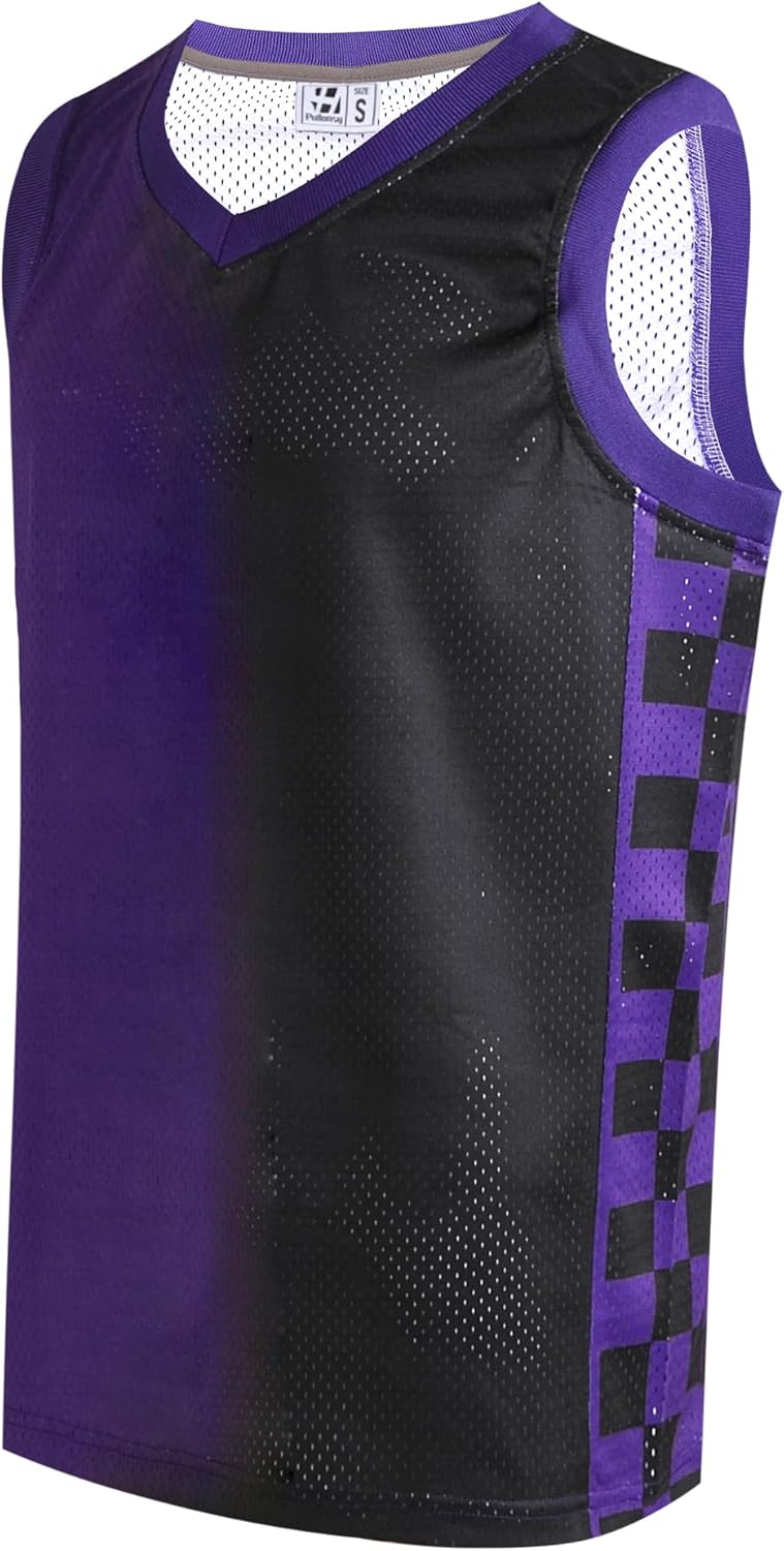 Pullonsy Men's Mesh Athletic Basketball Jersey V-Neck Hip Hop Sports Shirts Fans Tank Top - Image 12