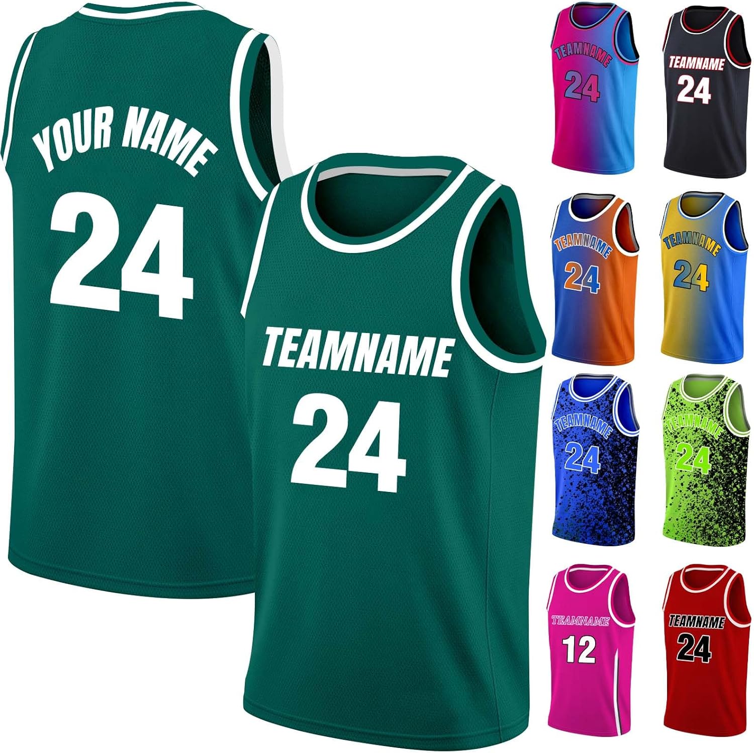 Custom Basketball Jersey Team Name Number Personalized Practice Shirt for Men Youth Kids Boys College University, S~4XL - Image 9