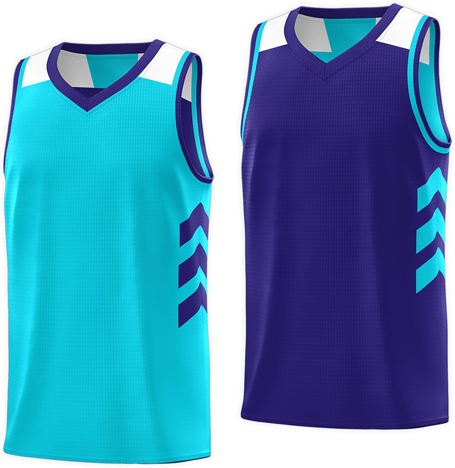 KXK Men's Reversible Basketball Jersey Plain Athletic Sleeveless Tank Top Basketball Shirt Practice Team Uniform - Image 7