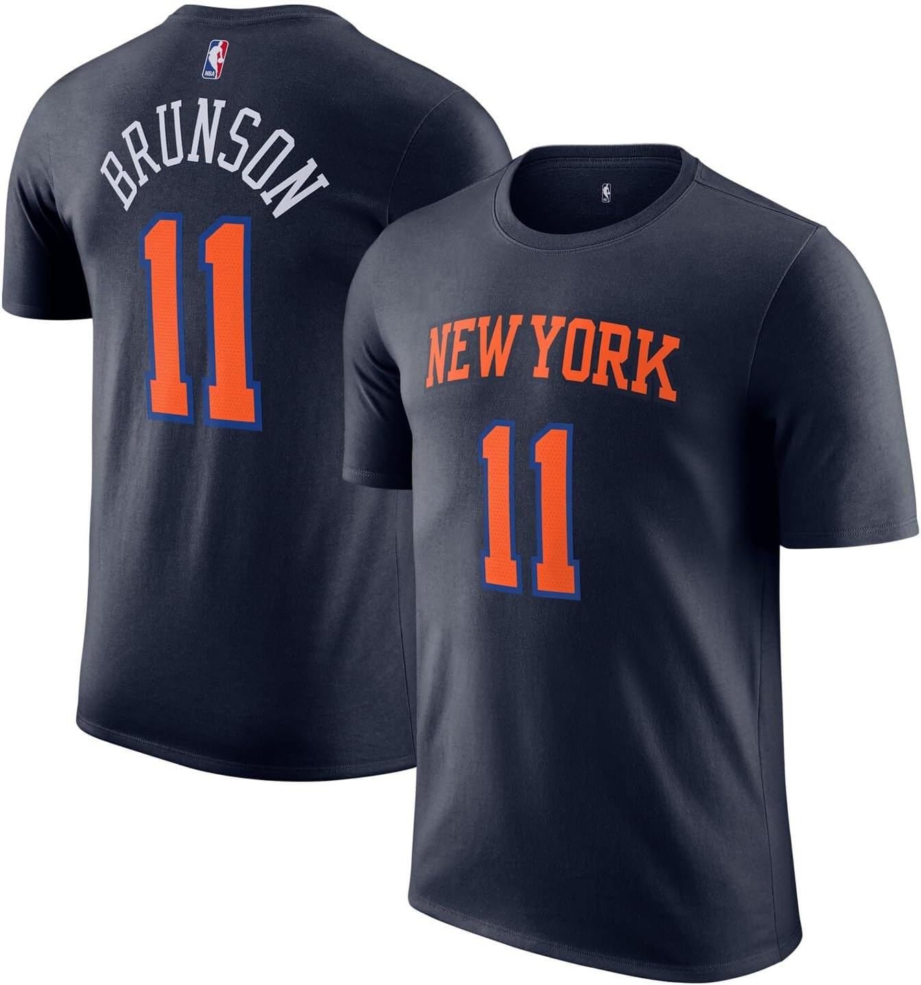 Jalen Brunson New York Knicks NBA Kids Youth 4-20 Navy Statement Edition Performance Jersey T-Shirt