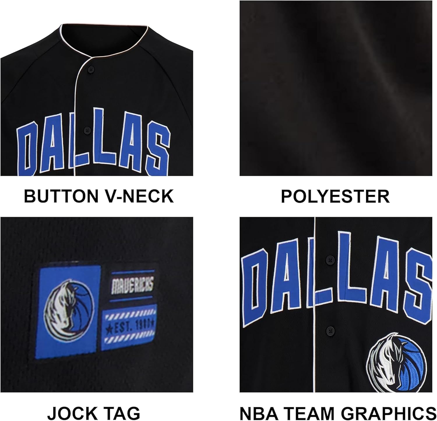 Ultra Game NBA Mens Mesh Button Down Baseball Jersey Tee Shirt - Image 4