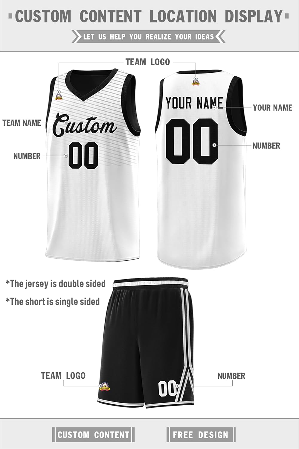 Custom Reversible Basketball Jersey Uniform Suit for Men Women Kids Personalized Jerseys Printed Name Number Logo - Image 3