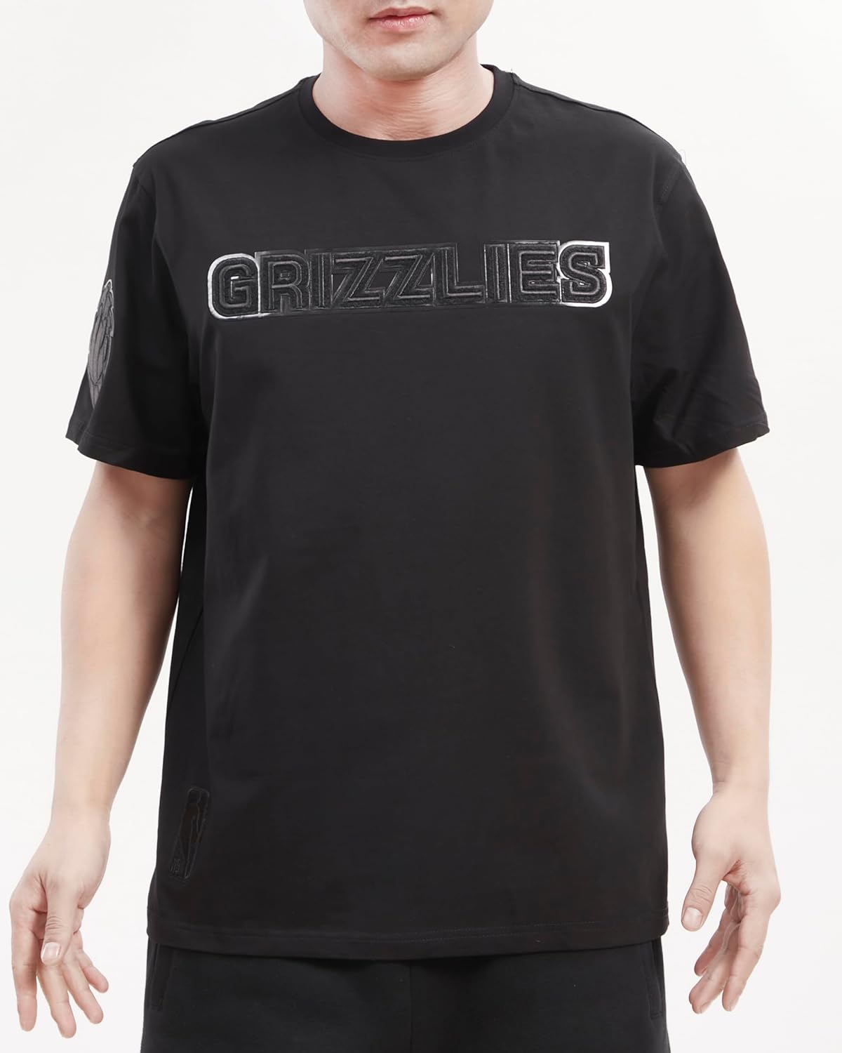 Mens NBA Classic Triple Black Cotton Short Sleeve Tee - Image 26