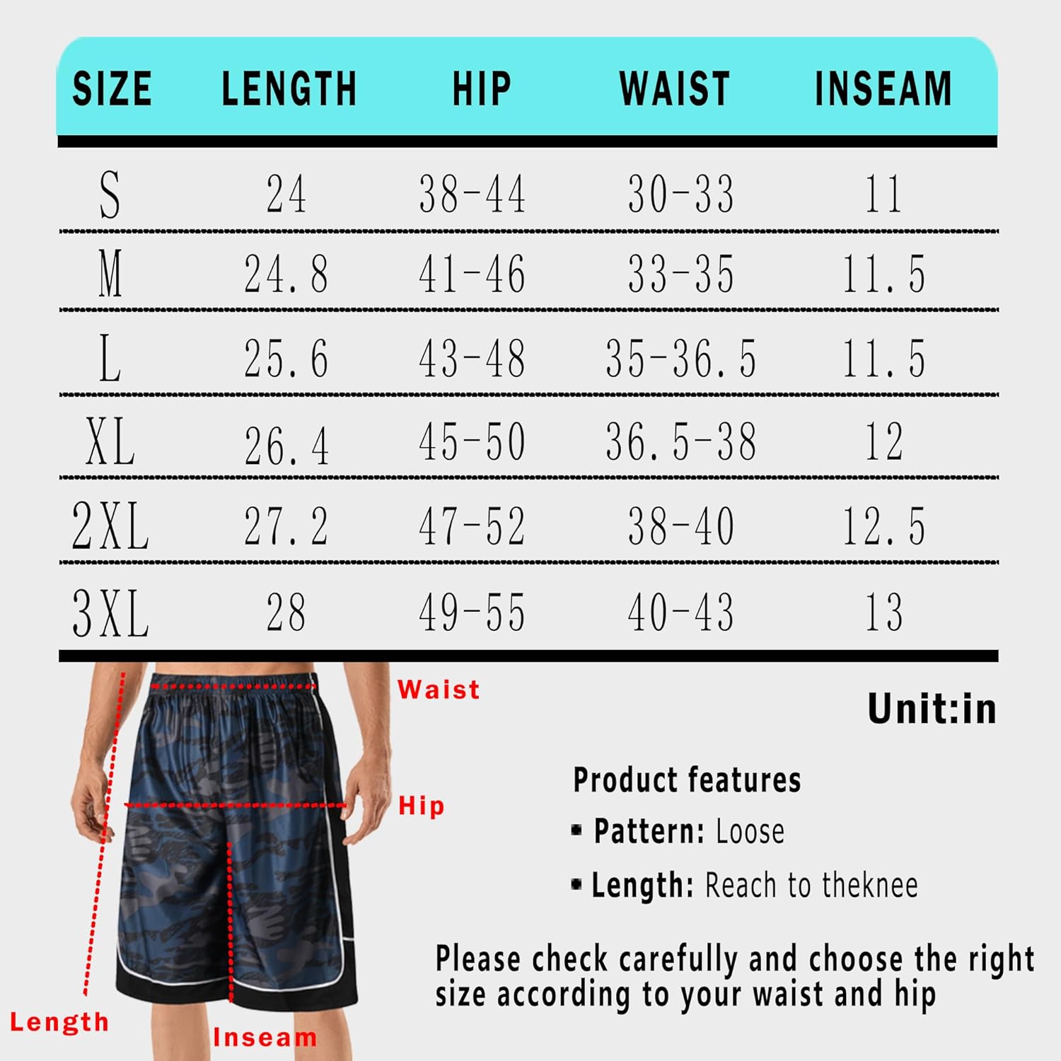 Men's 11'' Cool Basketball Shorts with Pockets Long Gym Athletic Shorts Running Quick-Dry Drawstring - Image 6