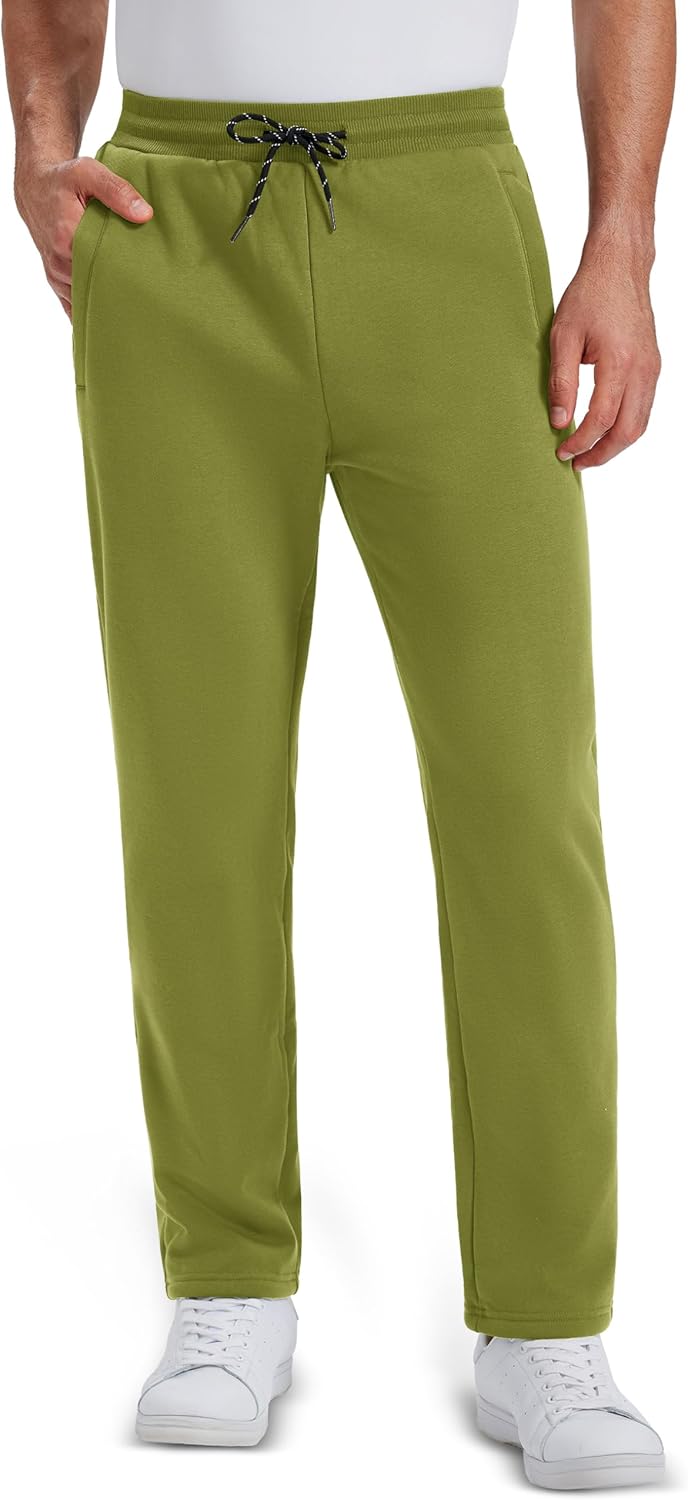 MAGCOMSEN Men's Winter Fleece Pants Sherpa Lined Sweatpants Thermal Warm Thicken Pants Active Joggers with 3 Pockets - Image 2