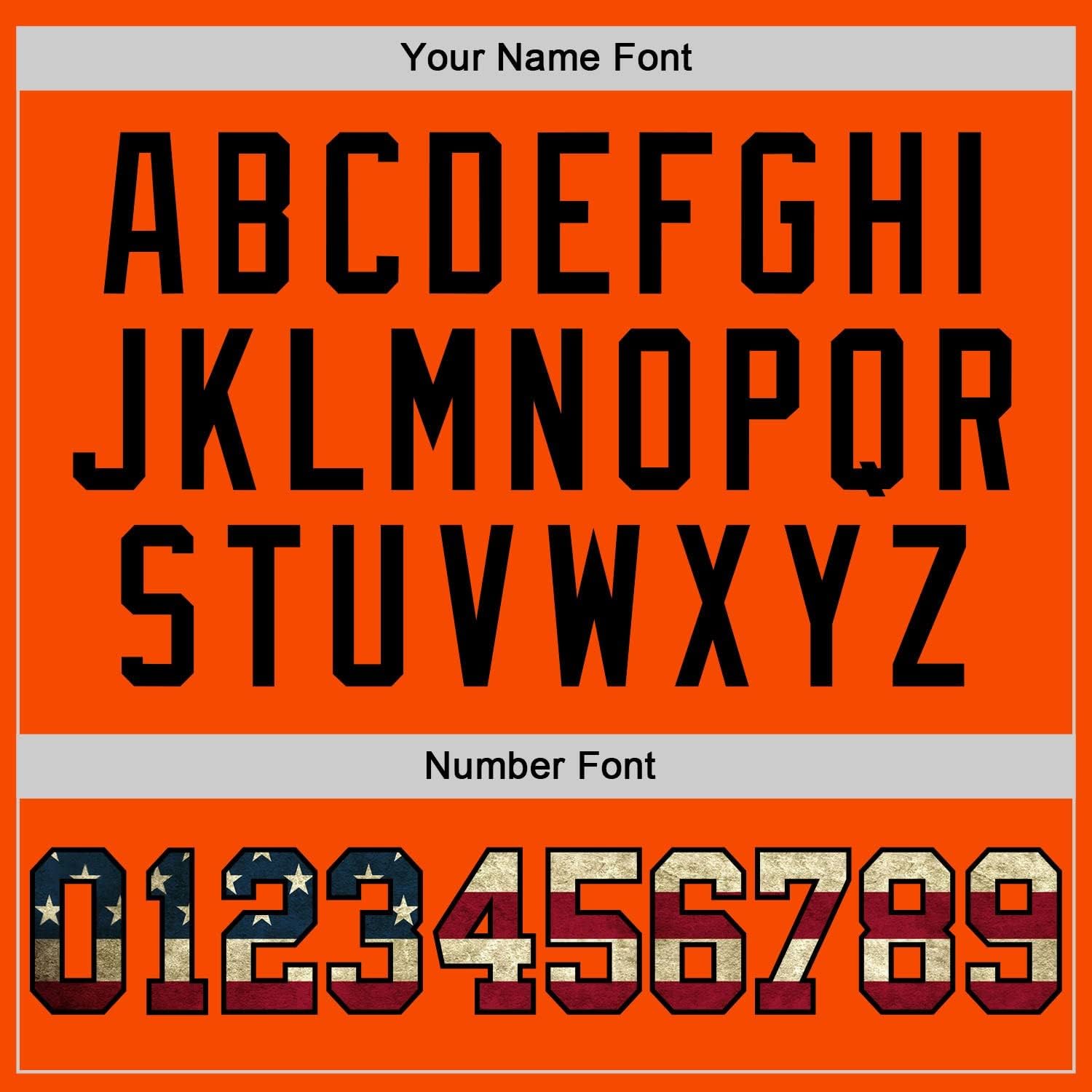 Custom Name Team Name Number Orange USA Flag Authentic Throwback Basketball Jersey, Personalized Uniform Basketball Shirt - Image 3