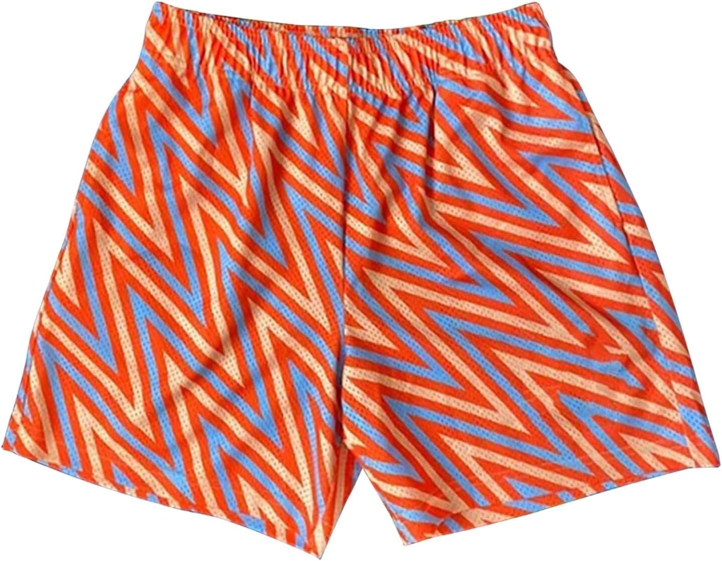 Men's Mesh Basketball Shorts Breathable Athletic Shorts with Pockets Lightning & Star Print Gym Training Outdoor - Image 21