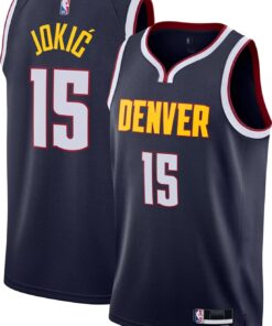 Nikola Jokic Denver Nuggets NBA Kids Youth 8-20 Navy Icon Edition Swingman Jersey