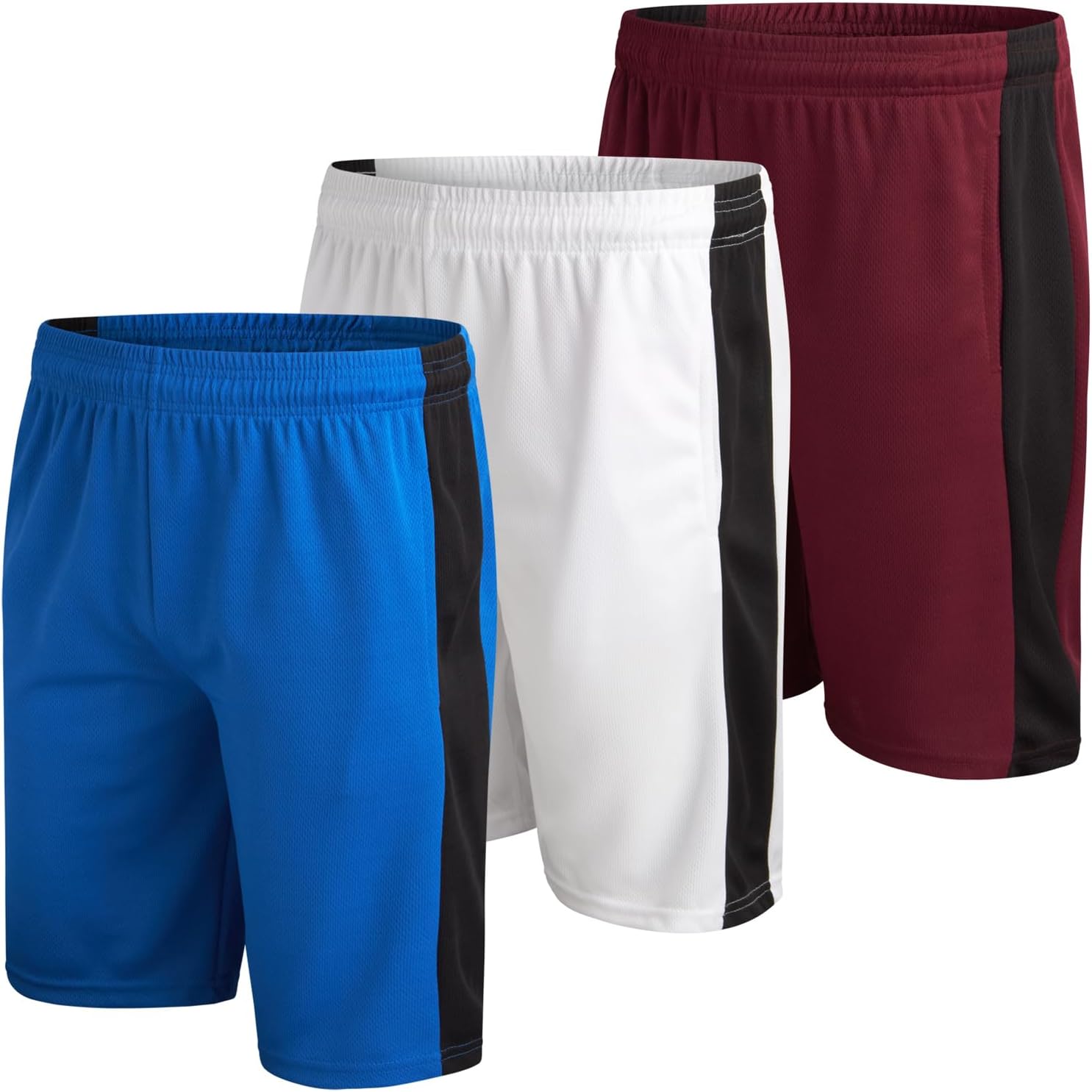 Mad Game Mens Shorts - 3 Pack Quick Dry Basketball Running Gym Mens Athletic Shorts with Pockets and Drawstring (Sizes: S-XL) - Image 9