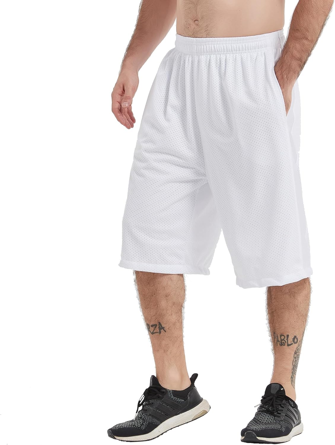 HQUEC Men's 12" Athletic Shorts Long Basketball Workout Shorts Below Knee Loose-Fit with Pockets - Image 15