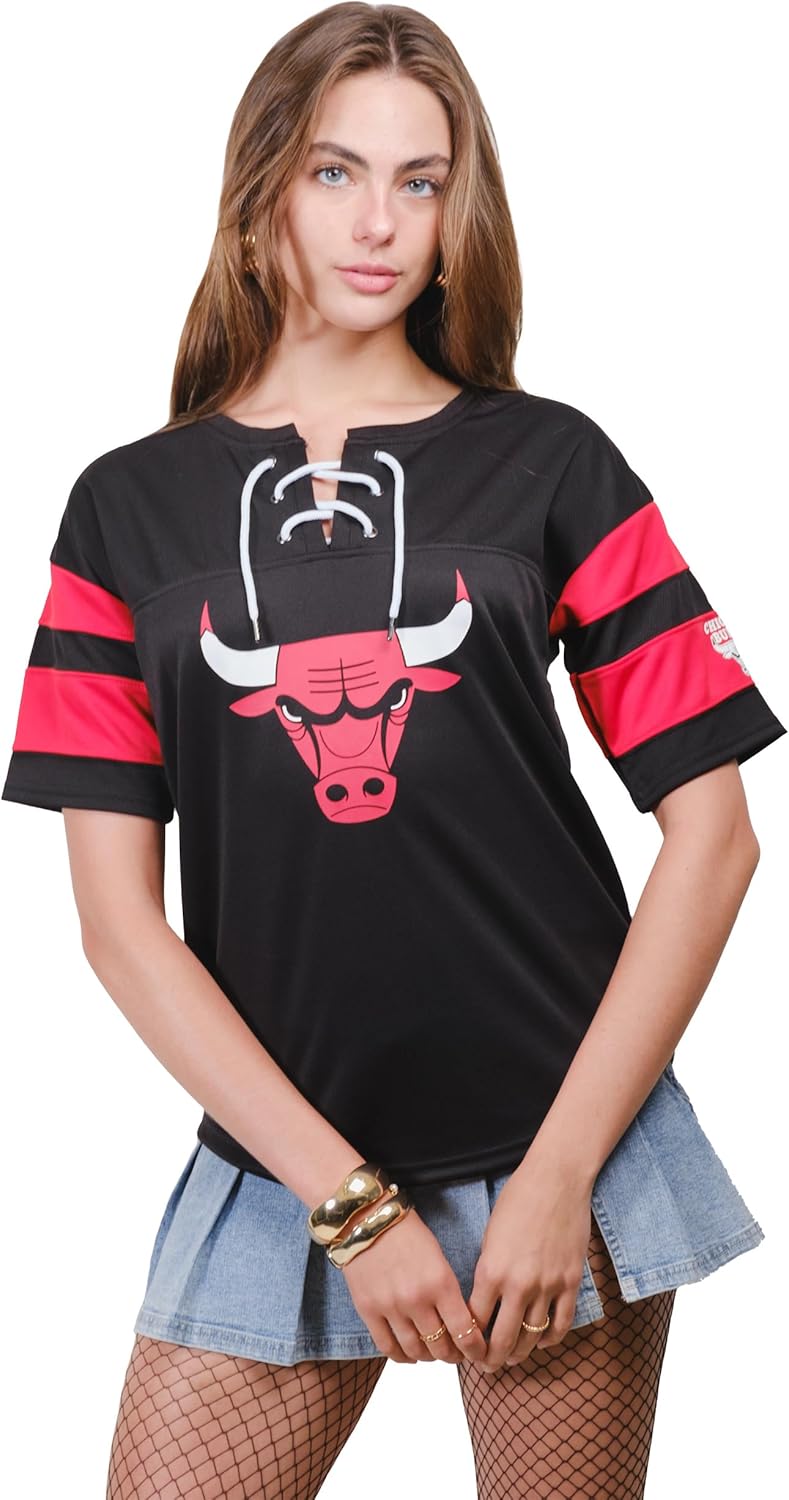 Ultra Game Women's NBA Official Super Soft Mesh Lace-up Jersey Shirt - Image 9