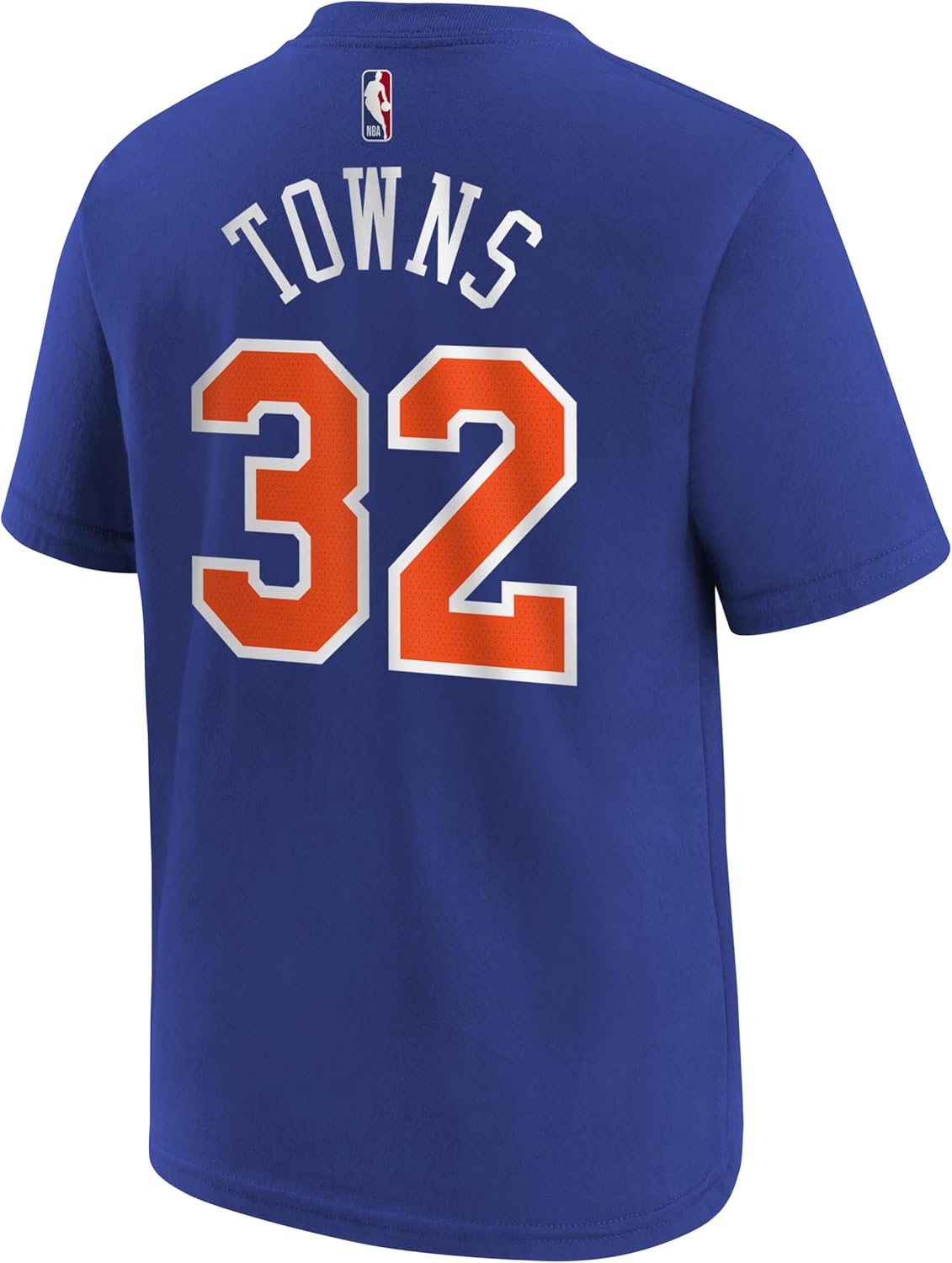 Karl-Anthony Towns New York Knicks NBA Kids Youth 4-20 Blue Icon Edition Performance Jersey T-Shirt - Image 3