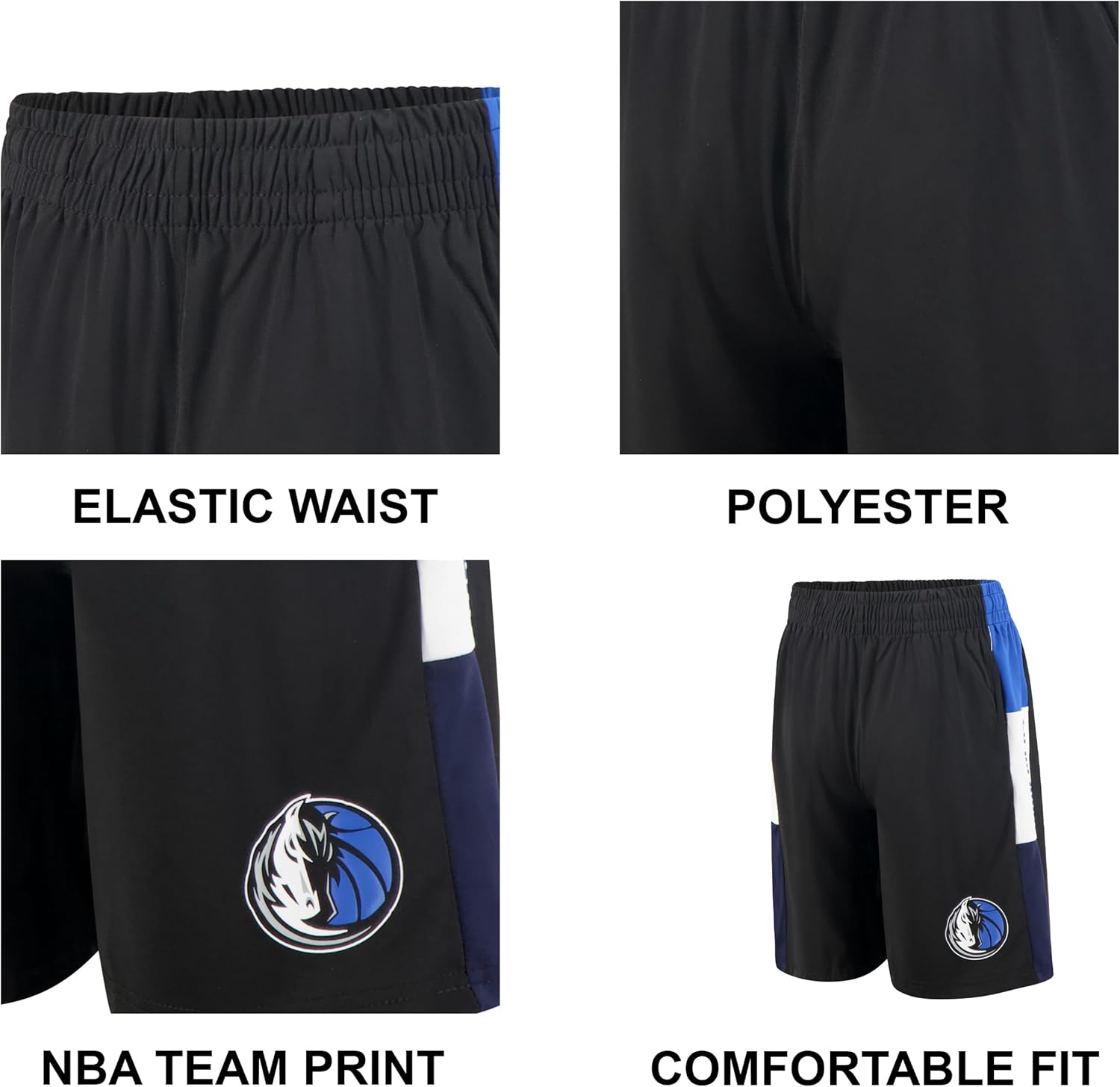 Ultra Game NBA Boys NBA Official Color-Blocked Basketball Shorts - Image 4