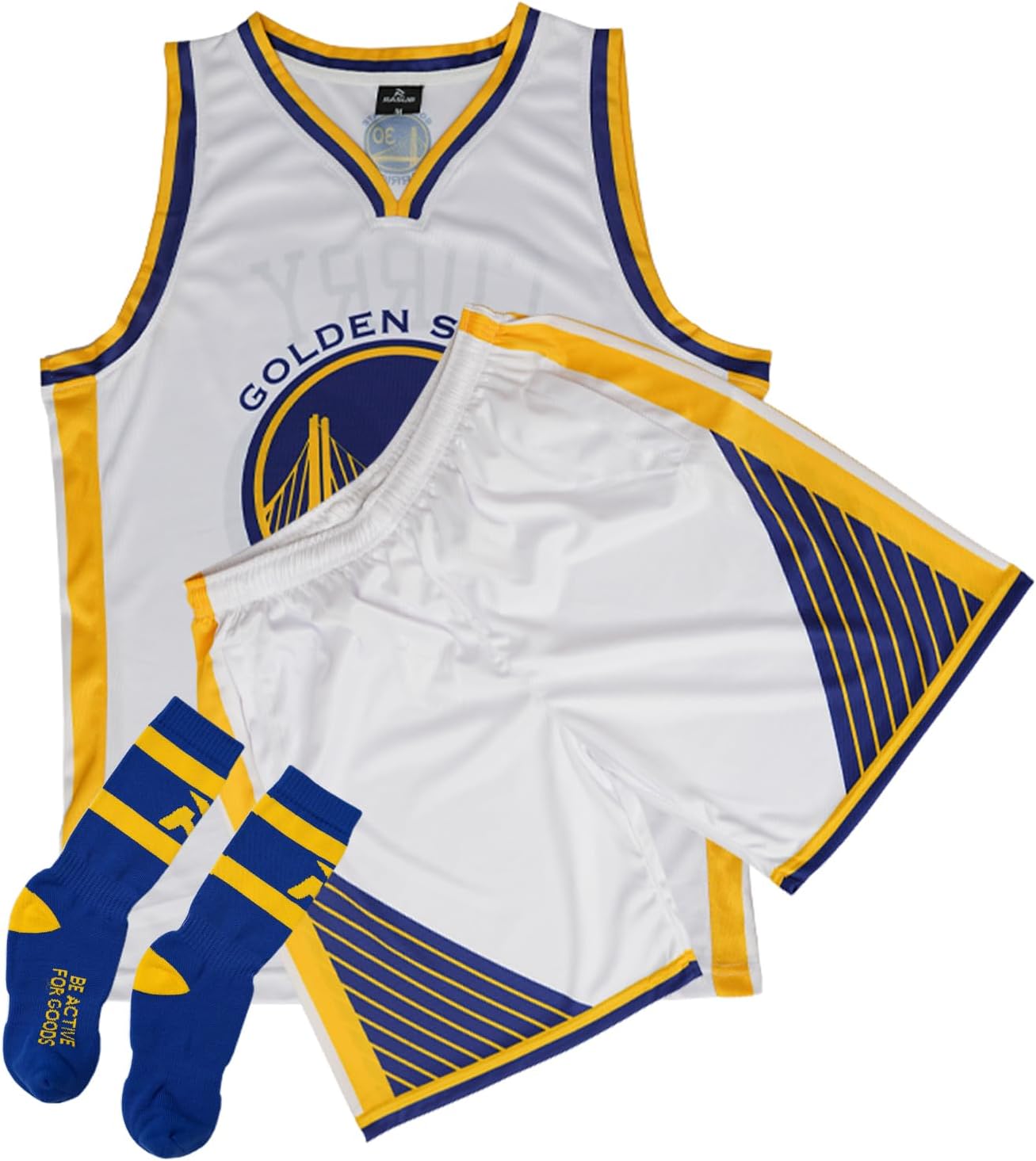 Adult Basketball Jersey 3 Piece Kit Sleeveless Mens Fan Jersey Athletic Mesh Top Sports Outfit
