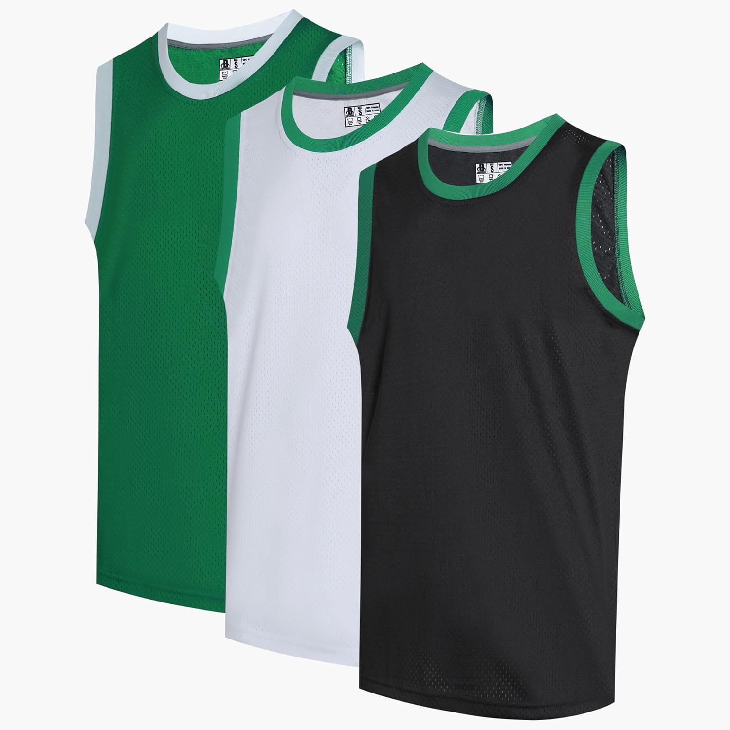 3 Pack Men's Blank Basketball Jerseys Mesh Performance Athletic Team Sports Uniforms Bulk Shirts - Image 7