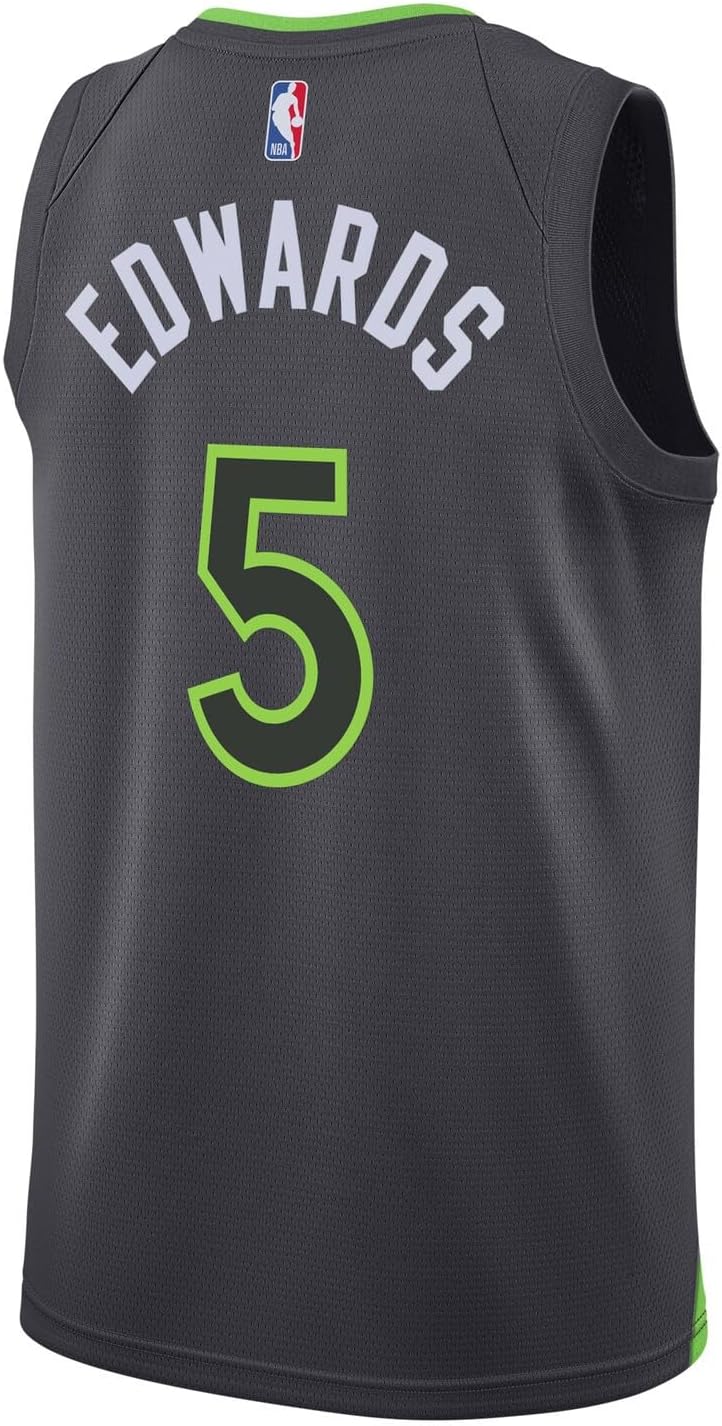 Anthony Edwards Minnesota Timberwolves NBA Kids Youth 8-20 Gray Statement Edition Swingman Jersey - Image 3