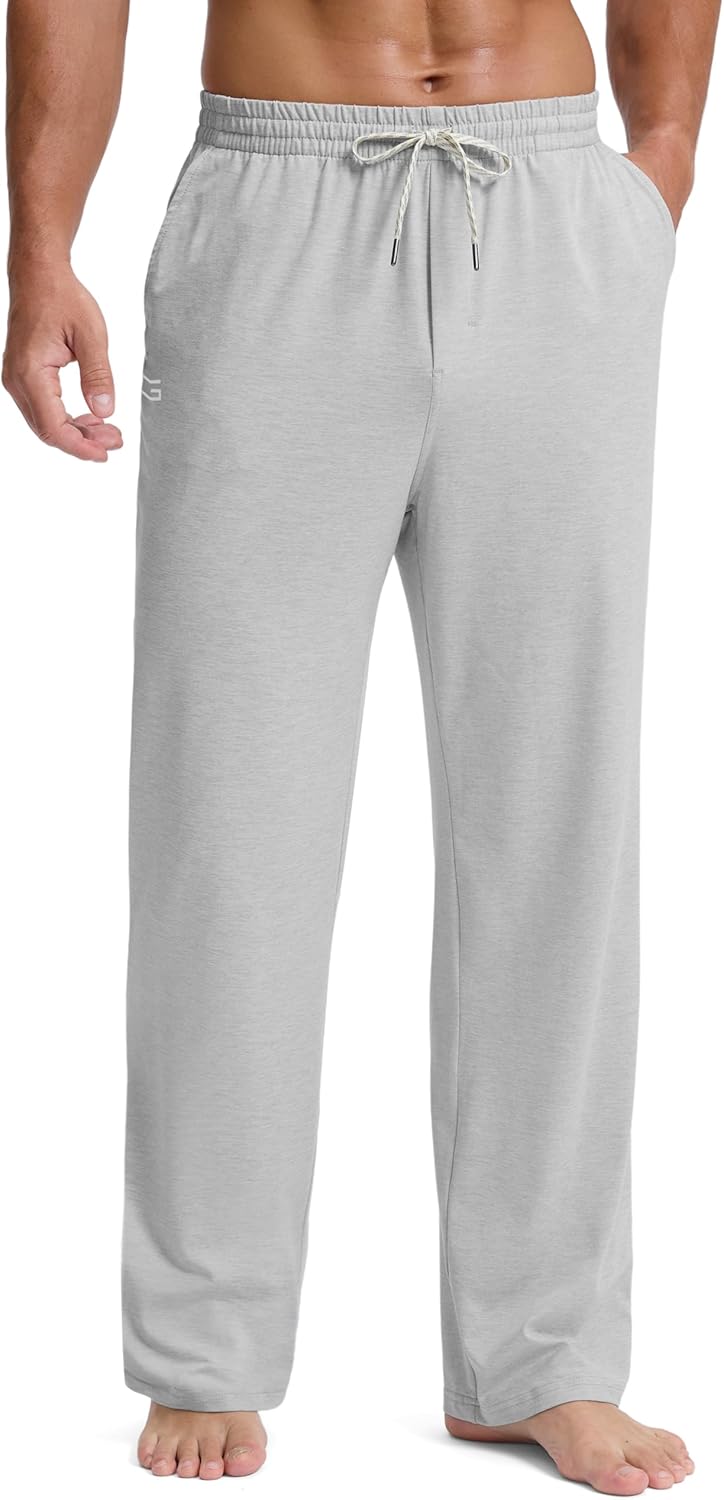 G Gradual Men's Yoga Sweatpants Soft Lounge Casual Pants Open Bottom Stretchy Athletic Sweat Pants with Pockets - Image 12