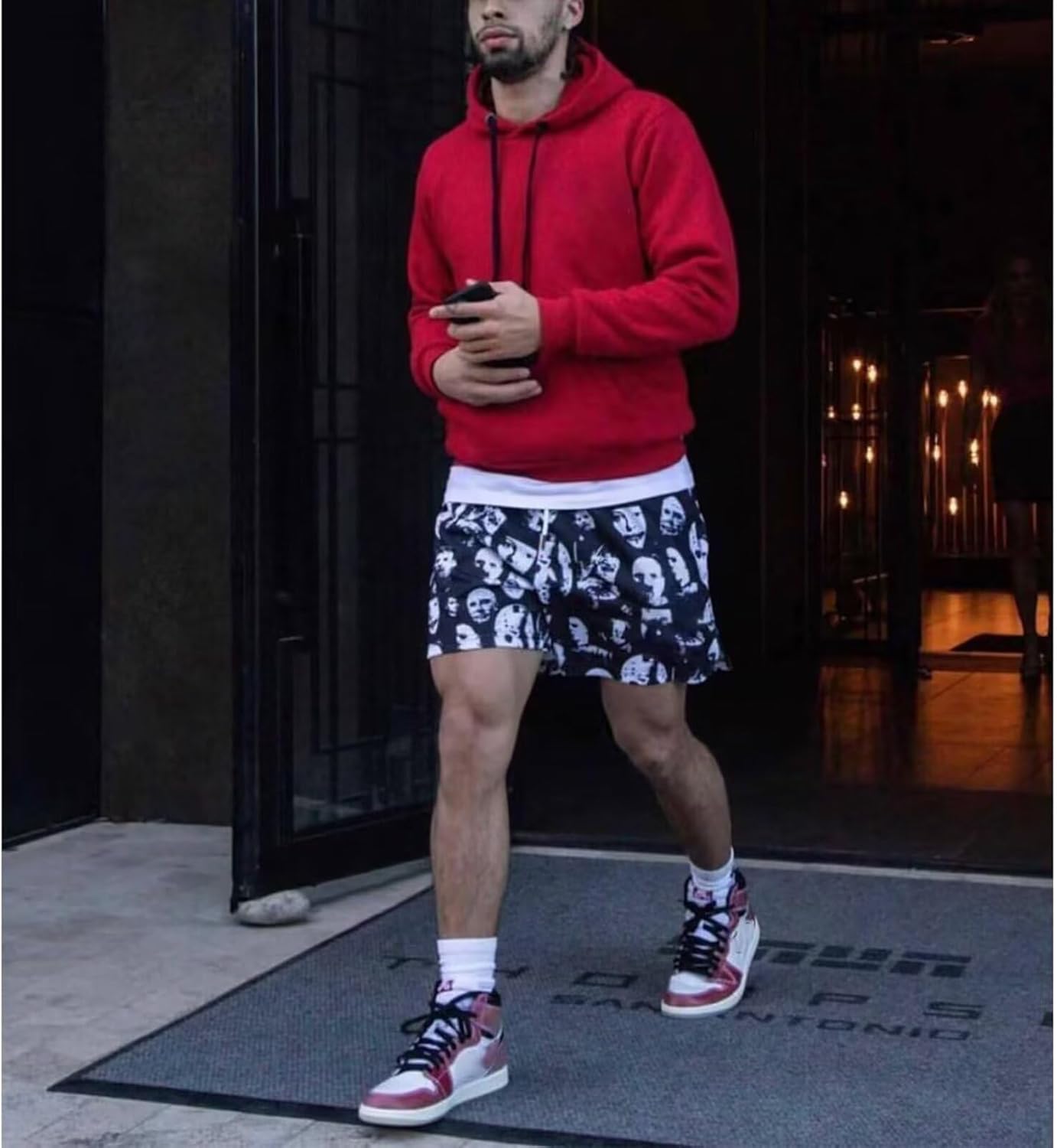 Men’s Mesh Basketball Shorts Camo Print Breathable Athletic Shorts Running Gym Outdoor Casual Wear - Image 4