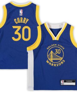 Stephen Curry Golden State Warriors NBA Boys Kids 4-7 Blue Icon Edition Player Jersey