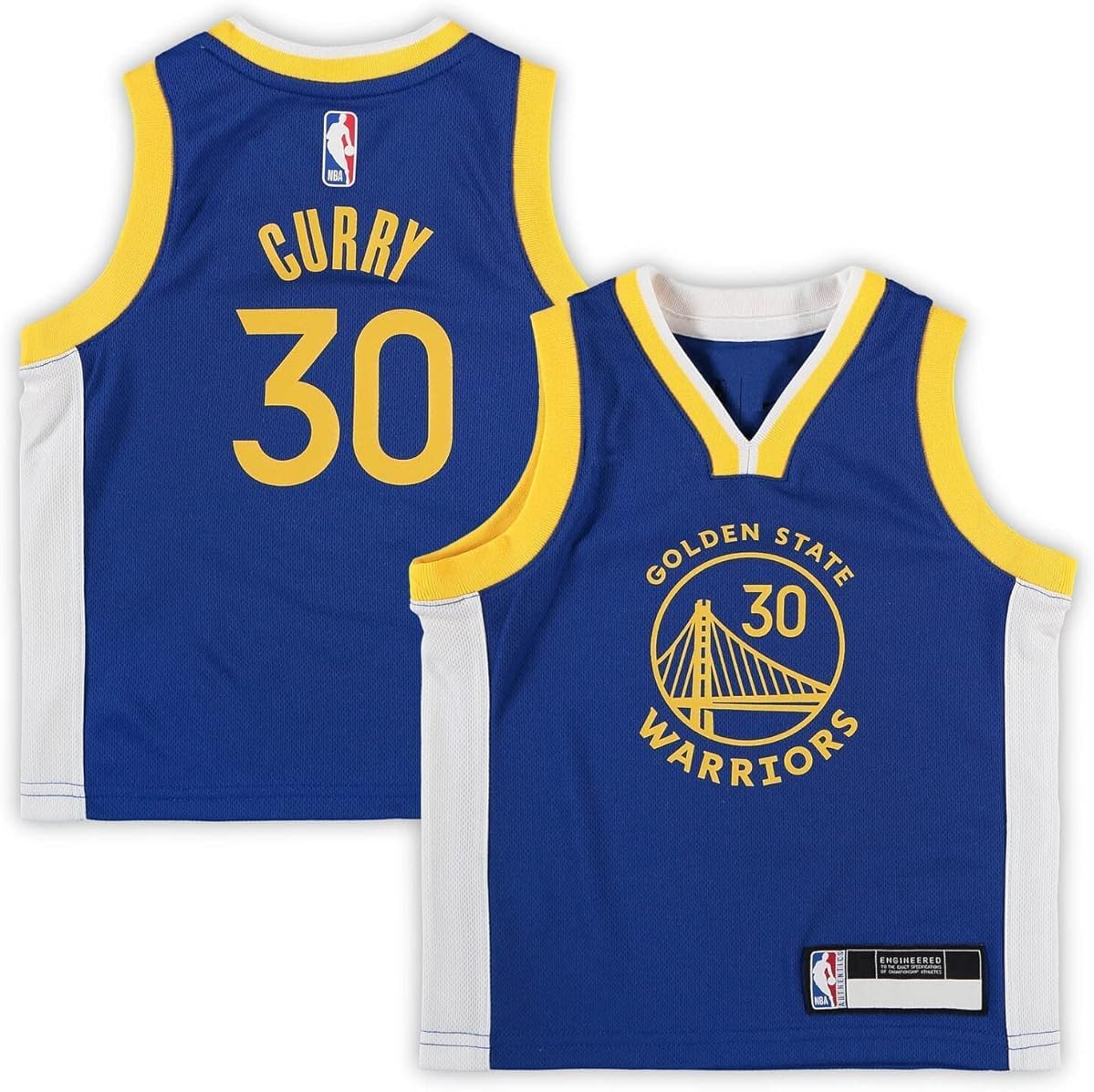 Stephen Curry Golden State Warriors NBA Boys Kids 4-7 Blue Icon Edition Player Jersey