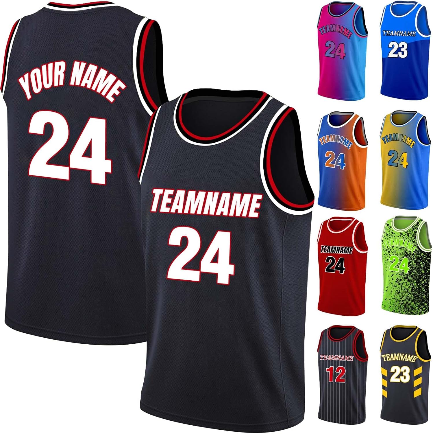 Custom Basketball Jersey Team Name Number Personalized Practice Shirt for Men Youth Kids Boys College University, S~4XL - Image 22