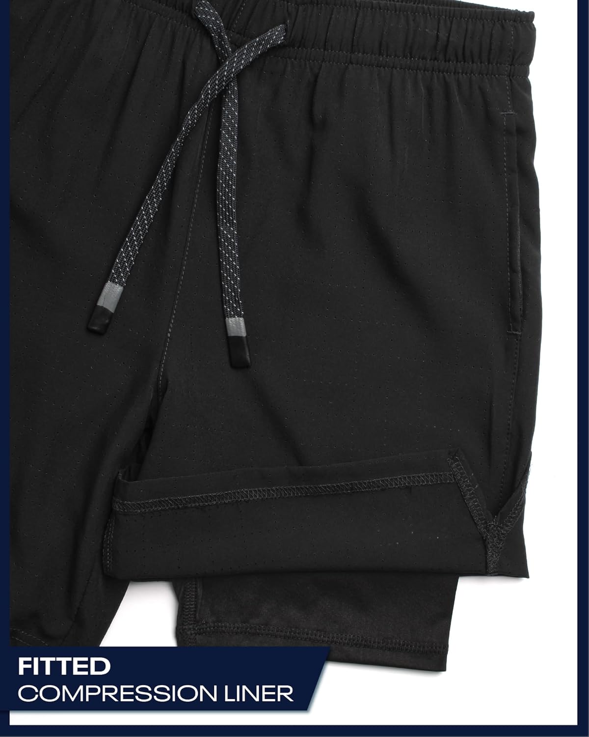 Reebok Boys Shorts - 2 in 1 Basketball Shorts with Compression Liner and Pockets - Gym and Running Boys Athletic Shorts - Image 4