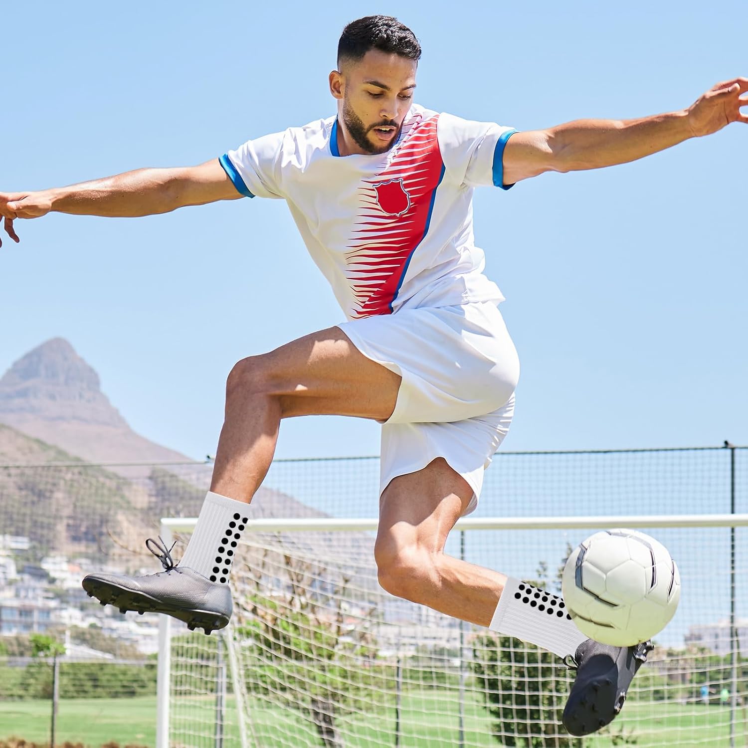 16 Pairs Grip Soccer Socks for Men Non Slip Sock with Anti Slip Grip Pads - Image 6