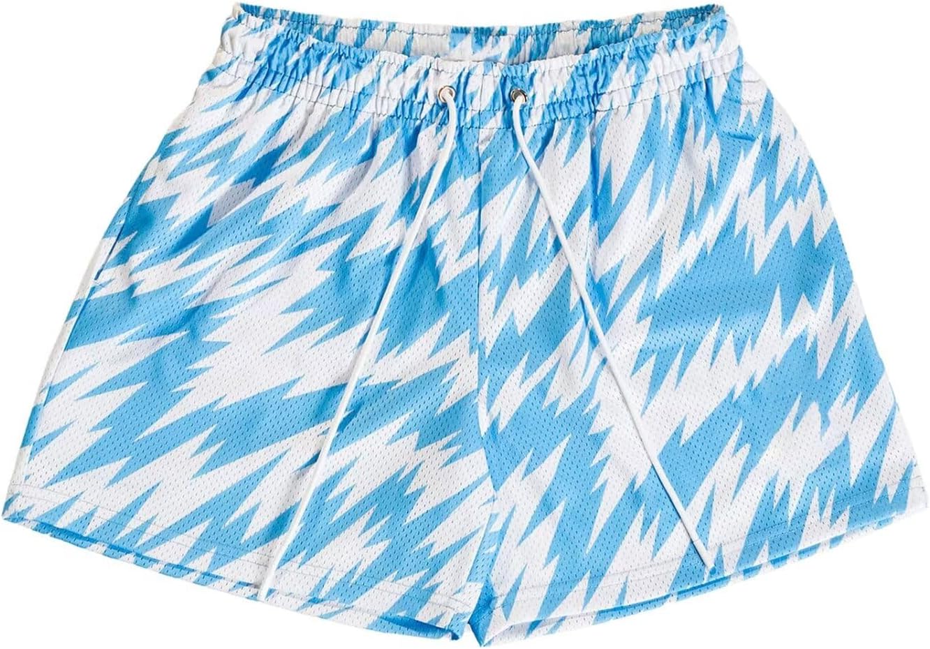 Men's Mesh Basketball Shorts Breathable Athletic Shorts with Pockets Lightning & Star Print Gym Training Outdoor - Image 19