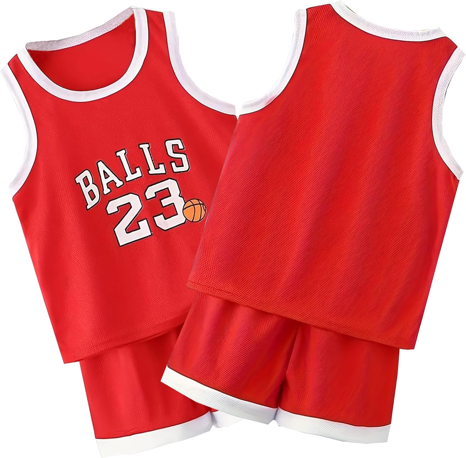 Kids Basketball Jerseys 23# for Kids Sports Tank Top and Shorts Boys Girls 2-14 Years - Image 6