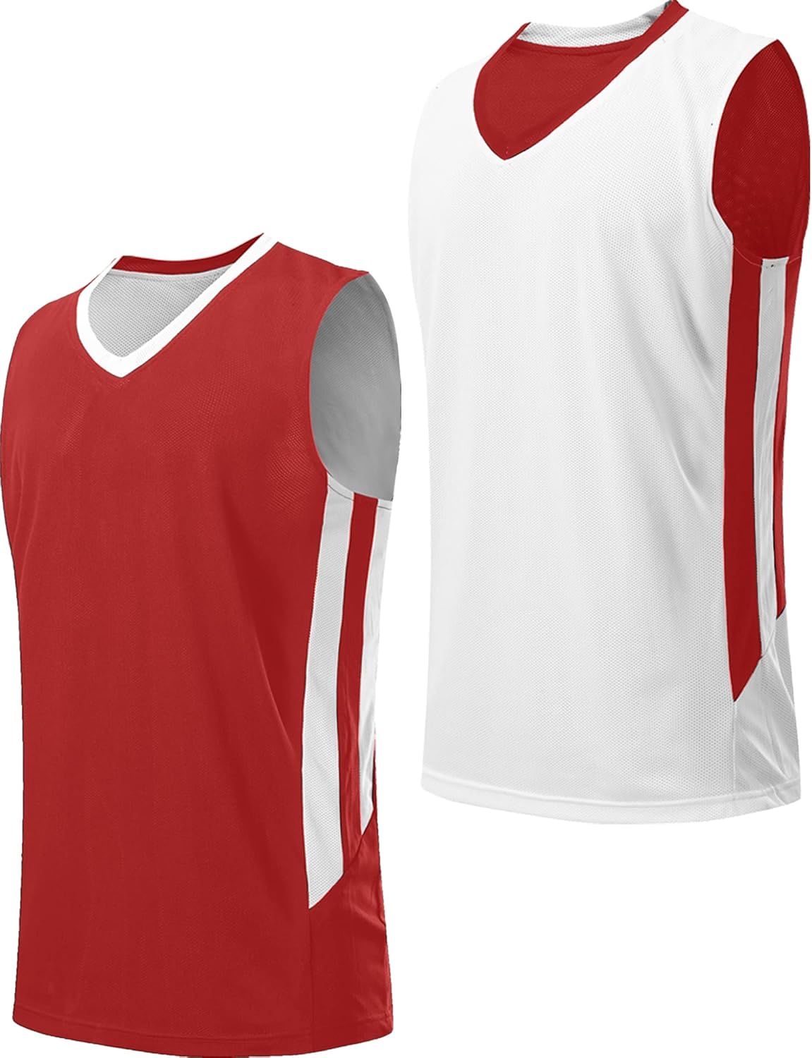 Youth Boys Reversible Mesh Performance Athletic Basketball Jerseys Blank Team Uniforms for Sports Scrimmage