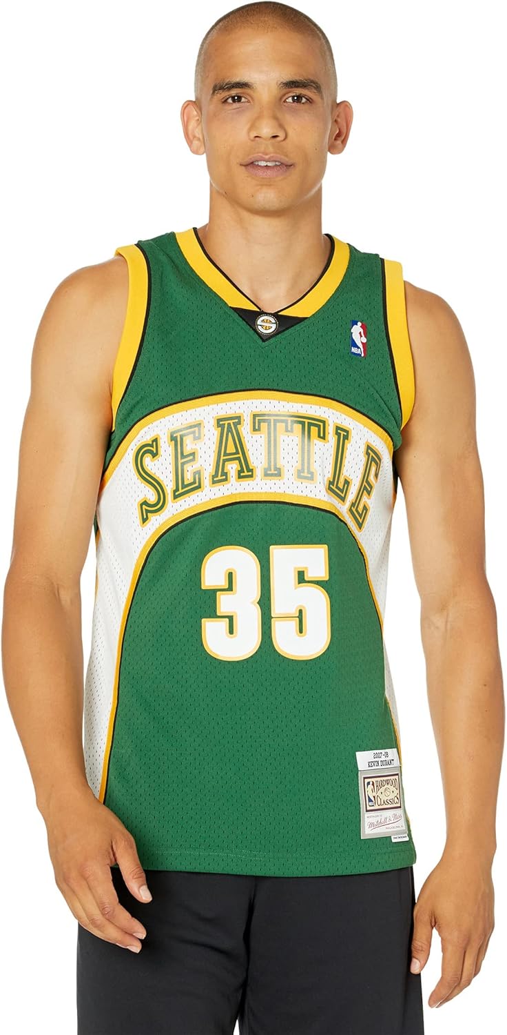 Mitchell & Ness Men's Seattle Supersonics Kevin Durant 2007-08 Hardwood Classics Green Swingman Jersey